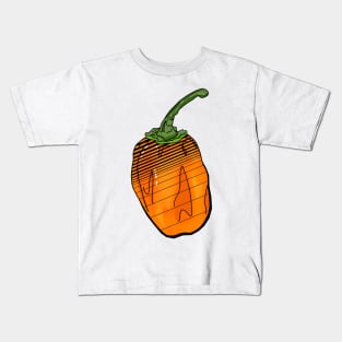 Habanero Chilli Pepper Sticker Spicy Hot Jalapeno Carolina Reaper Kids T-Shirt